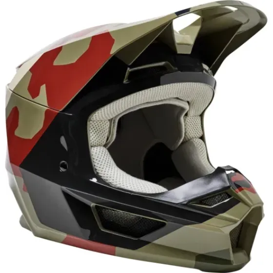 Ver más sobre Protecciones Casco Integrado FOX V1 para Niño Green Camo, Argentina